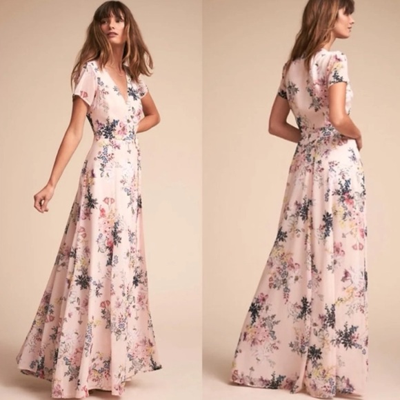 Yumi Kim Dresses & Skirts - BHLDN Yumi Kim Calypso Wrap Maxi Dress in Cameo Bella Bouquet Size S